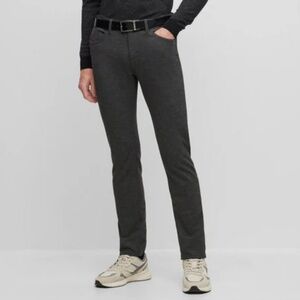Hugo Boss Men’s Delaware Pants slim fit stretch size 34/34 Charcoal gray Cotton